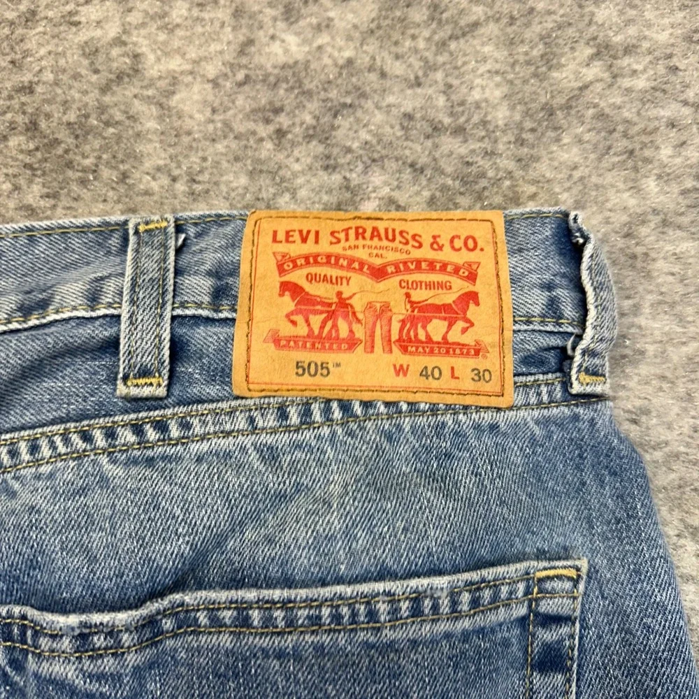 Lot of 4 Levi's 505 Straight Jeans Men's 40x30 Blue Denim Work Pants Bundle